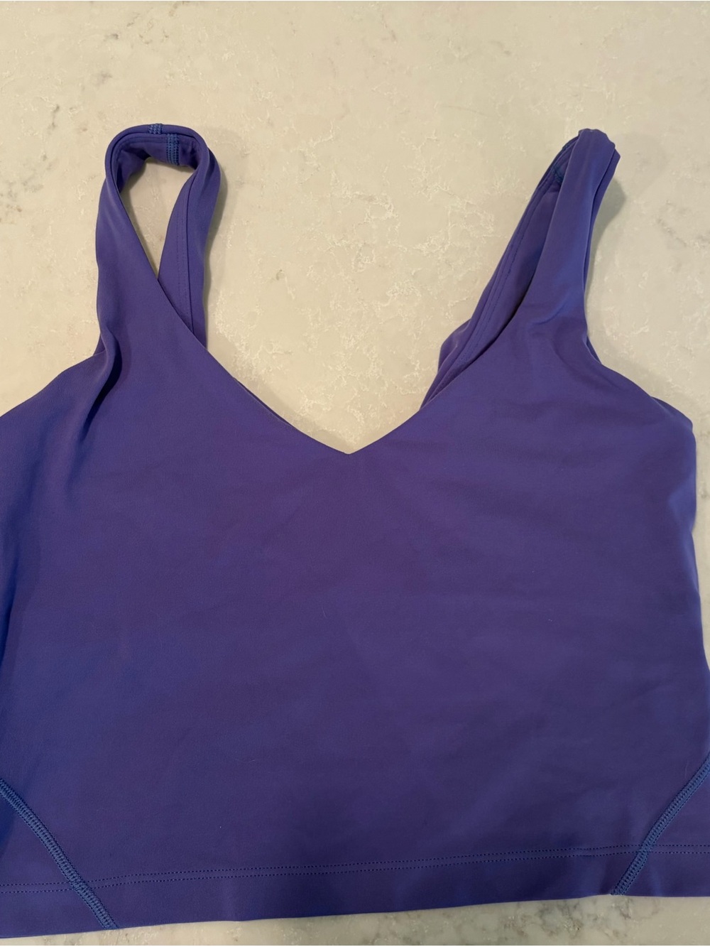 Lululemon Purple V-Neck Women's Athletic Cami with Built In Bra Size S